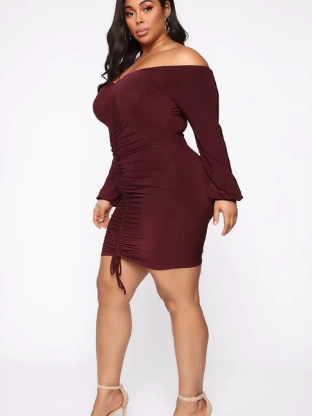 Fashion Nova Wine Fit Your Needs Mini Dress XL - Picture 4 of 5